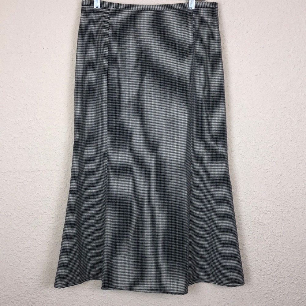 Harve Benard wool houndstooth skirt